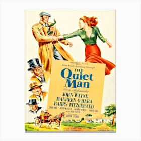 The Quiet Man, Romantic Comedy Drama, John Wayne, Movie Poster Canvas Print
