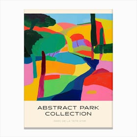 Abstract Park Collection Poster Parc De La Tete D Or Lyon France 1 Canvas Print