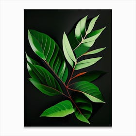 Wax Myrtle Leaf Vibrant Inspired 1 Canvas Print