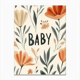 Baby (Floral) Canvas Print