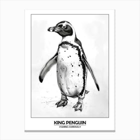 Penguin Staring Curiously Poster 7 Canvas Print