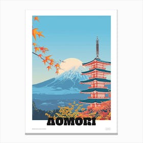 Aomori Japan 3 Colourful Travel Poster Canvas Print