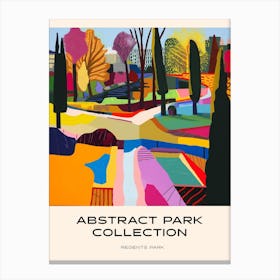 Abstract Park Collection Poster Regents Park London 3 Canvas Print