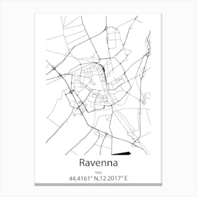 Ravenna,Italy Minimalist Map Stampe su tela