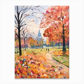 Autumn City Park Painting Regents Park London 4 Canvas Print