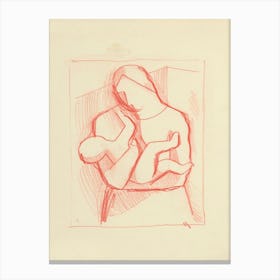 A Mother With A Child In Her Arms, Mikuláš Galanda 1 Canvas Print