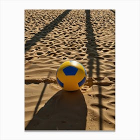 Volleyball Ball On The Beach 1 Canvas Print