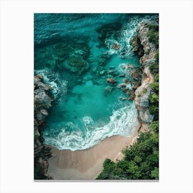 Aerial View Of A Beach 1 Canvas Print