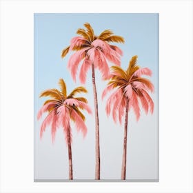 Pink Palm Trees Canvas Print