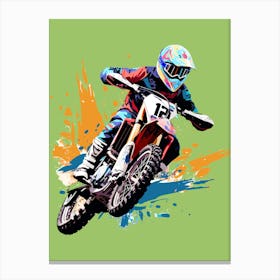 Motocross Rider Canvas Print