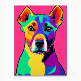 Toy Fox Terrier Andy Warhol Style dog Canvas Print