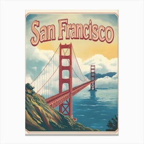 Aihrgdesign A Vintage Travel Poster Of San Francisco 1 Canvas Print