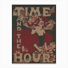 Poster Shows Father Time With A Young Woman (1895), Ethel Reed Canvas Print