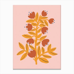 Scandi Flowers Canvas Print