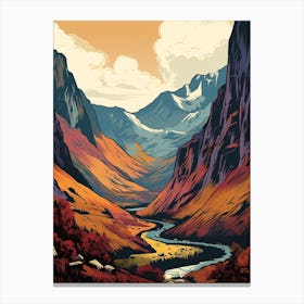 Ben Nevis Scotland 1 Vintage Travel Illustration Canvas Print