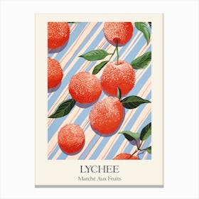 Marche Aux Fruits Lychee Fruit Summer Illustration 2 Canvas Print