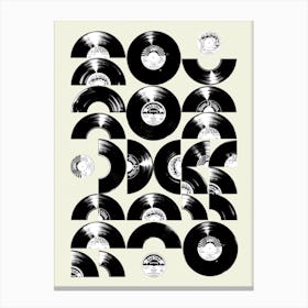 Mid Century Vinyls Canvas Print