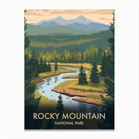 Rocky Mountain National Park Vintage Travel Poster 2 Canvas Print