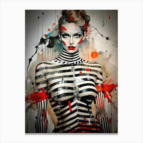 Sexy Woman Painting Canvas Print