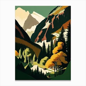 Berchtesgaden National Park Germany Retro Canvas Print