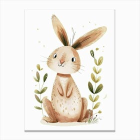 Polish Rabbit Kids Illustration 3 Canvas Print