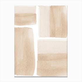 Beige Watercolor Painting Canvas Print