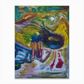 Abstract Wall Painting Canvas Print