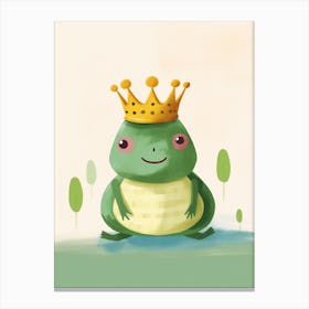 Little Frog 4 Wearing A Crown Canvas Print