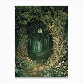 Forest Path Art Canvas Print