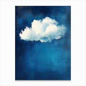 Cloud Wall Art Painting Dark Blue Sky Print Canvas Print