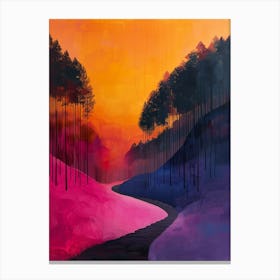 Sunset In The Woods 1 Canvas Print