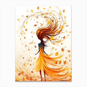 Autumn Girl Canvas Print