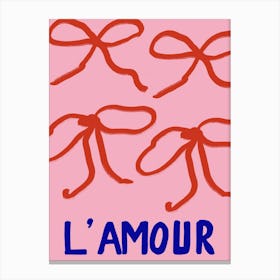 L'Amour Pink Ribbons Toile