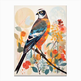 Bird Painting Collage Eurasian Sparrow 1 Canvas Print