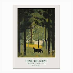 Henri Rousseau  Style Wild Cats Collection Botanical 2 Canvas Print
