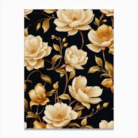 Wallpaper Floral Seamless Pattern Canvas Print