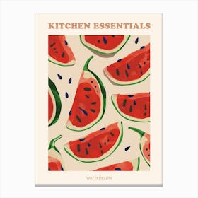 Watermelon Pattern Illustration Poster 4 Canvas Print