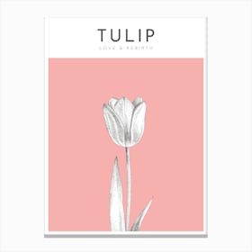 Tulip Print Modern Flower Poster Bamber Prints Canvas Print