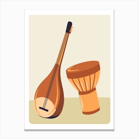 Turkish Traditional Music Instruments Canvas Print