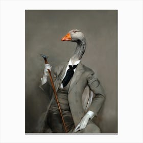 Jay The Grey Goose Pet Portraits Canvas Print