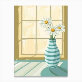 Daisies In A Vase 10 Canvas Print