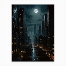 New York Urban Nightscape Canvas Print