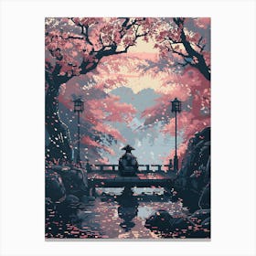 tree samurai sakura Canvas Print