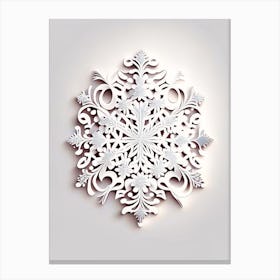 Intricate, Snowflakes, Marker Art 5 Canvas Print