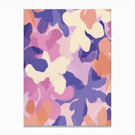 Pink And Purple Floral Pattern Canvas Print