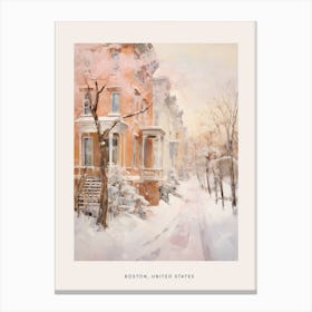 Dreamy Winter Painting Poster Boston Usa 1 Canvas Print