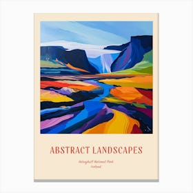 Colourful Abstract Vatnajkull National Park Iceland 1 Poster Canvas Print