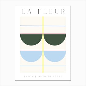 La Fleur Geometric Flowers Poster Set 5 Canvas Print