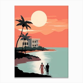 Mayotte Travel Illustration Canvas Print