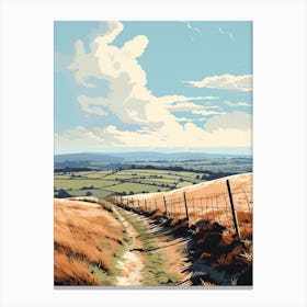 The Shropshire Way England 2 Hiking Trail Landscape Canvas Print